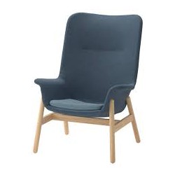 Фото2.Кресло для отдыха VEDBO Gunnared blue 404.235.83 IKEA